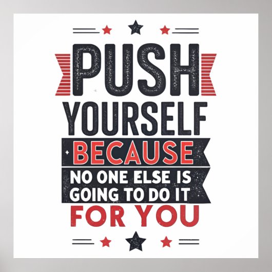 Zelf Motiverende Quote Poster (Voorkant)