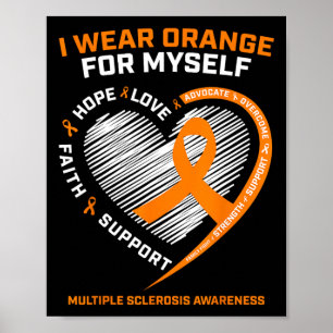 Zelf multipele sclerose Draag Sinaasappel MS Poster