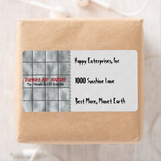 Zelf nadenken etiket (Insitu)