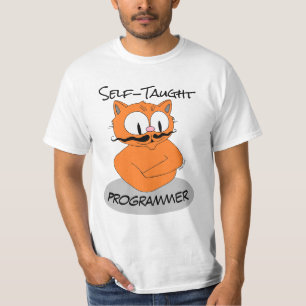 Zelf-Onderwezen Programmeur Señor Gato™ T-shirt