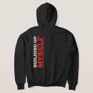 Zelf Opbouwen Gym Fitness Grafische Streetwear Hoodie