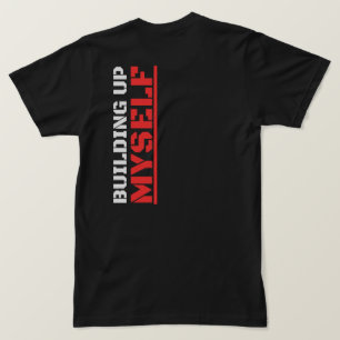 Zelf Opbouwen Gym Fitness Grafische Streetwear T-shirt