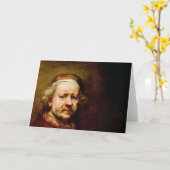 Zelf Portret binnen op de Leeftijd van 63, 1669 Kaart (Gele Bloem)