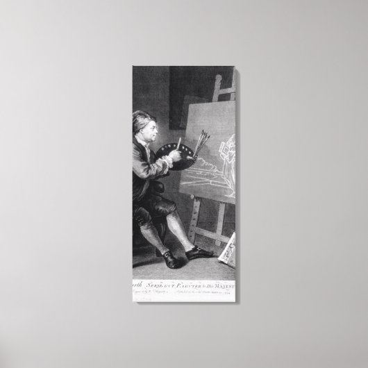 Zelf portret die de Comic Muse schildert Canvas Afdruk (Voorkant)