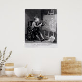 Zelf portret die de Comic Muse schildert Poster (Keuken)