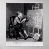 Zelf portret die de Comic Muse schildert Poster (Voorkant)