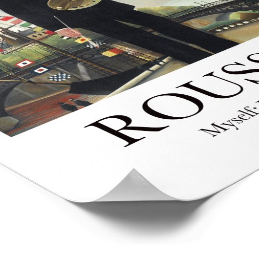 Zelf: Portret - Landschap van Henri Rousseau Poster (Hoek)