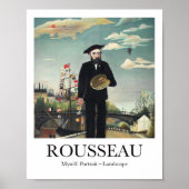 Zelf: Portret - Landschap van Henri Rousseau Poster (Voorkant)
