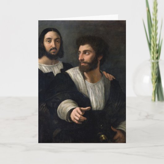 Zelf Portret met een Vriend Kaart (Voorkant)