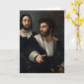 Zelf Portret met een Vriend Kaart (Gele Bloem)