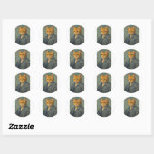 Zelf-Portret met Wervelende Spins Sticker (Vel)