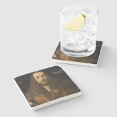 Zelf Portret op de Leeftijd van Achtentwintig, Stenen Onderzetter (Zijkant)