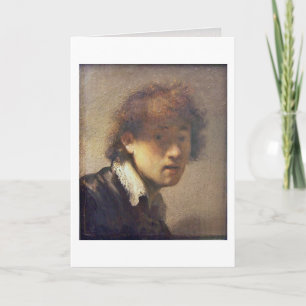 Zelf Portret op Vroege Leeftijd door Rembrandt Van Kaart