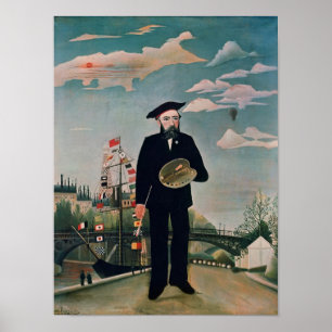 Zelf Portret, van L'ile Saint Louis, 1890 Poster