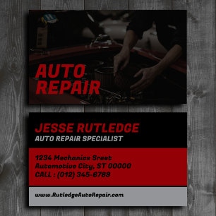 Zelf specialistische reparatie van auto's Zakelijk Visitekaartje