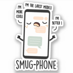 Zelf Telefoon Grappige Mobiele Puns Sticker