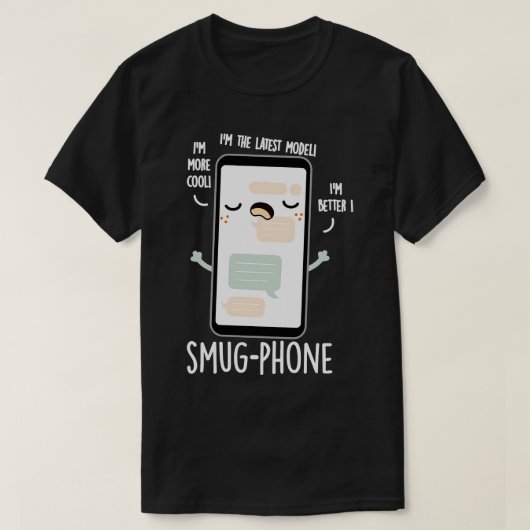Zelf Telefoon Grappige Mobiele Puns T-shirt (Design voorkant)