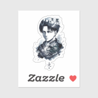 Zelf-uitgesneden vinyl sticker met portret van sol