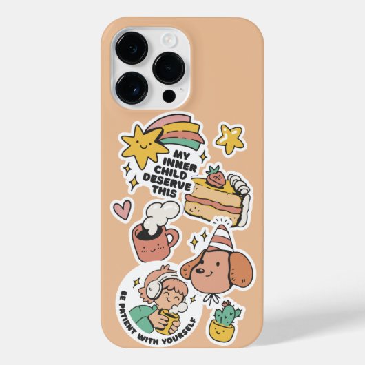 ZELF VERLIES STICKERS MIJN BINNERCHILD DEZE iPhone HOESJE (Achterkant)