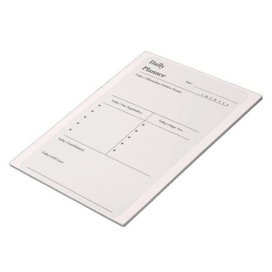 Zelf-zorg-dagplanner/lijst uitvoeren notitieblok (Schuin)