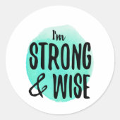 zelfaanvaarding inspirerend verklaringen ronde sticker (Voorkant)