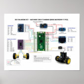 Zelfbalancerende robot hardware schakelschema poster (Voorkant)