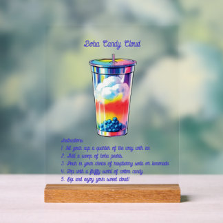 Zelfbedienings Mocktail Acryl Bord