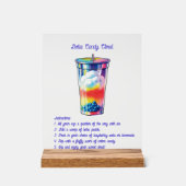 Zelfbedienings Mocktail Acryl Bord (Voorkant)