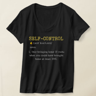 Zelfbeheersing Definitie Grappig Persoonlijk T-shirt