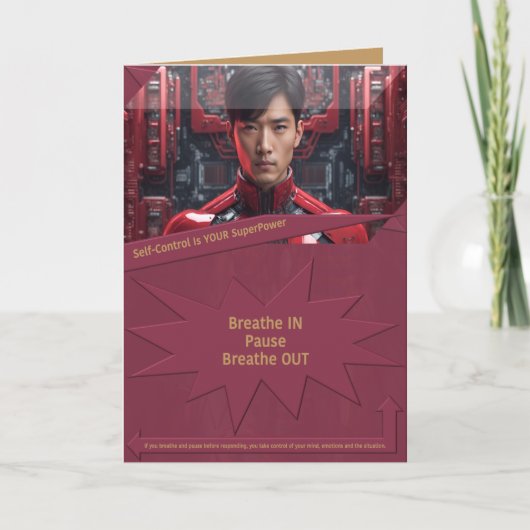 Zelfbeheersing is jouw Superpower Bedankkaart (Voorkant)