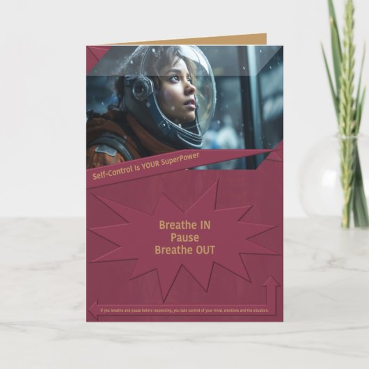 Zelfbeheersing is jouw Superpower Bedankkaart (Voorkant)