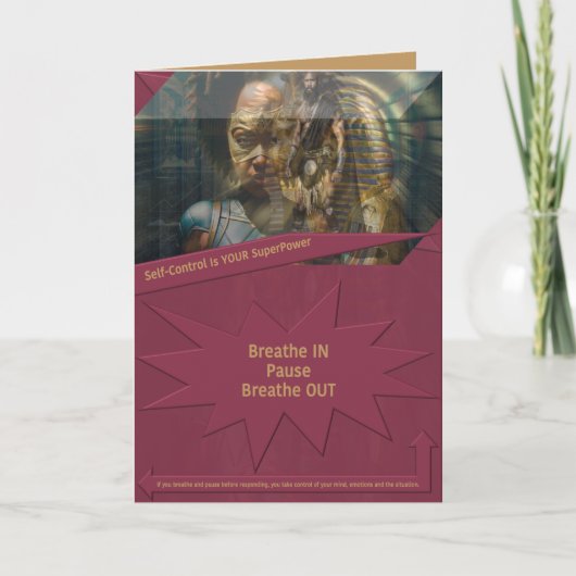 Zelfbeheersing is jouw Superpower Bedankkaart (Voorkant)