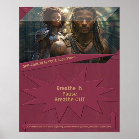 Zelfbeheersing is jouw Superpower Poster (Voorkant)