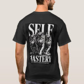 Zelfbeheersing Motiverende Zwarte T-shirt (Achterkant)