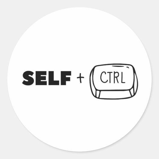 ZELFBEHEERSING RONDE STICKER (Voorkant)