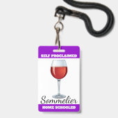 Zelfbenoemde Sommelier Badge (Voorzijde met lanyard)