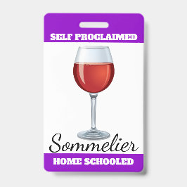 Zelfbenoemde Sommelier Badge
