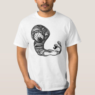 Zelfbewust worm t-shirt