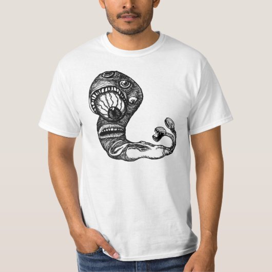 Zelfbewust worm t-shirt (Voorkant)