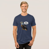 Zelfbewuste Amerikaanse Zeearend Tri-Blend Shirt (Voorkant volledig)