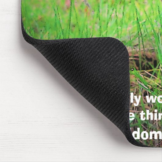 Zelfbewuste kat meme w / Olin Miller quote Muismat (Hoek)