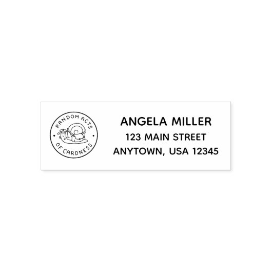  Zelfbrekende adresstempel met Logo Zelfinktende Stempel (Design)