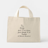 Zelfcompassie Quote Winnicott Zelfliefde Mini Tote Bag (Achterkant)