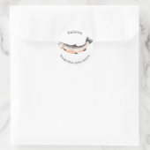 Zelfconserveringsbedrijf Zalm Voedsetlabel Ronde Sticker (Tas)