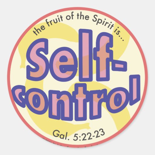 Zelfcontrole Fruit van de Spirit Spots Sticker (Voorkant)