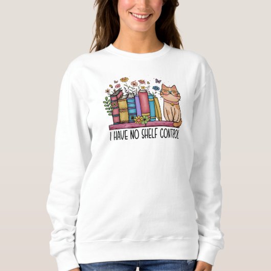 Zelfcontrole overhemd Cat Lady Shirt Book Lover (Voorkant)