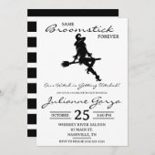 Zelfde Bezemsteel Voor Altijd! Heks Thematische Ba Kaart (Voorkant / Achterkant)