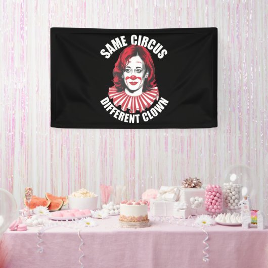Zelfde Circus Andere Clown Anti Kamala 2024 Spandoek (Feest)