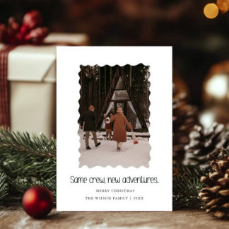 Zelfde crew, nieuwe avonturen,Kerst Foto Kaart