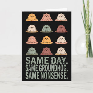 Zelfde Dag Zelfde Bosmarmot Zelfde Onzin Grappige Kaart